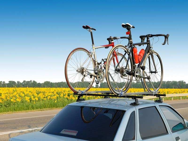 Viajar en coche con bicicletas: precauciones